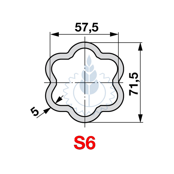 CIJEV KARDANA S6 ZVIJEZDA FI 57,5