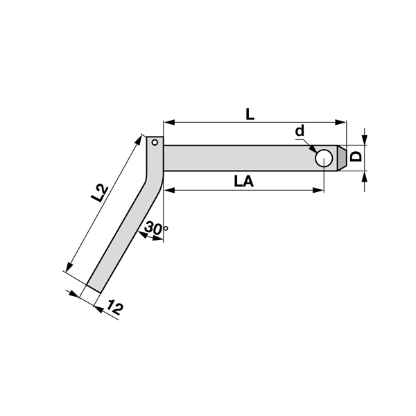 KLIN SA RUČKOM FI 25 L=151 mm