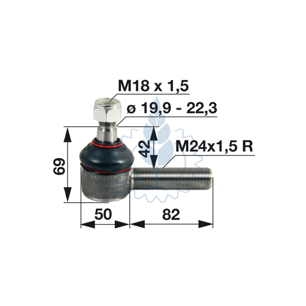 KRAJNIK SPONE M24x1.5 KON.20-22 L=110