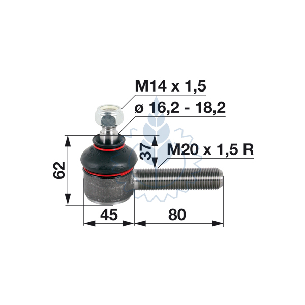 KRAJNIK SPONE M20x1.5 KONUS 16-18 L=100