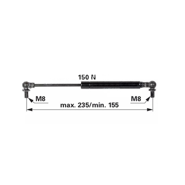 AMORTIZER KABINE L=235 150N