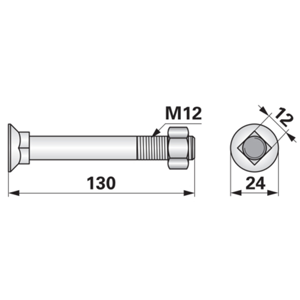 VIJAK M12X130 10.9 931